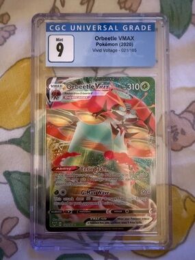 Pokemon Orbeetle VMAX Graded Card - Green, Red, Gold Holo